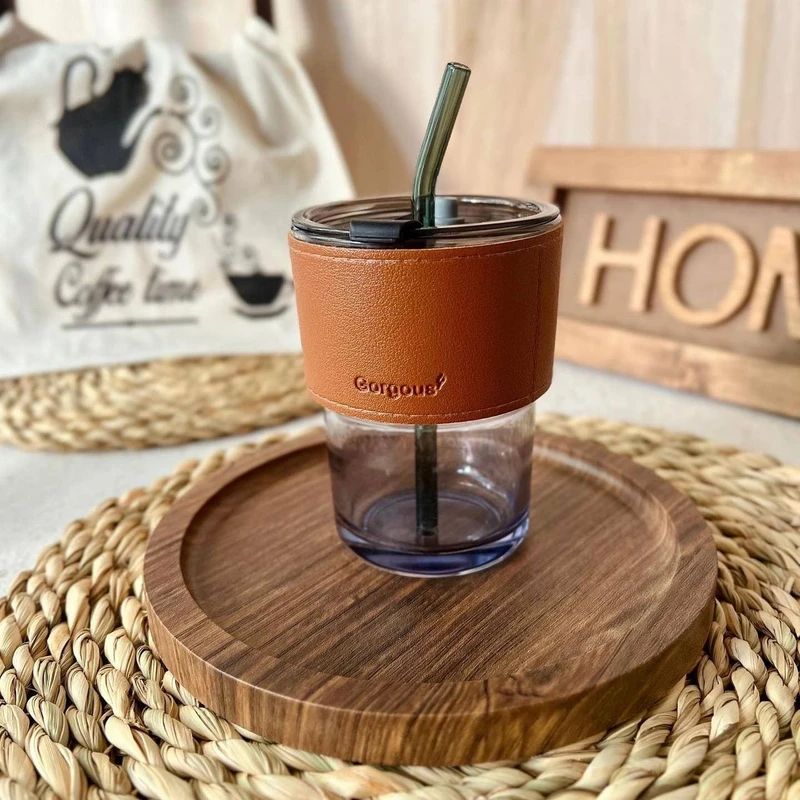 ماگ شیشه ای چرمی نیدار - Image 2