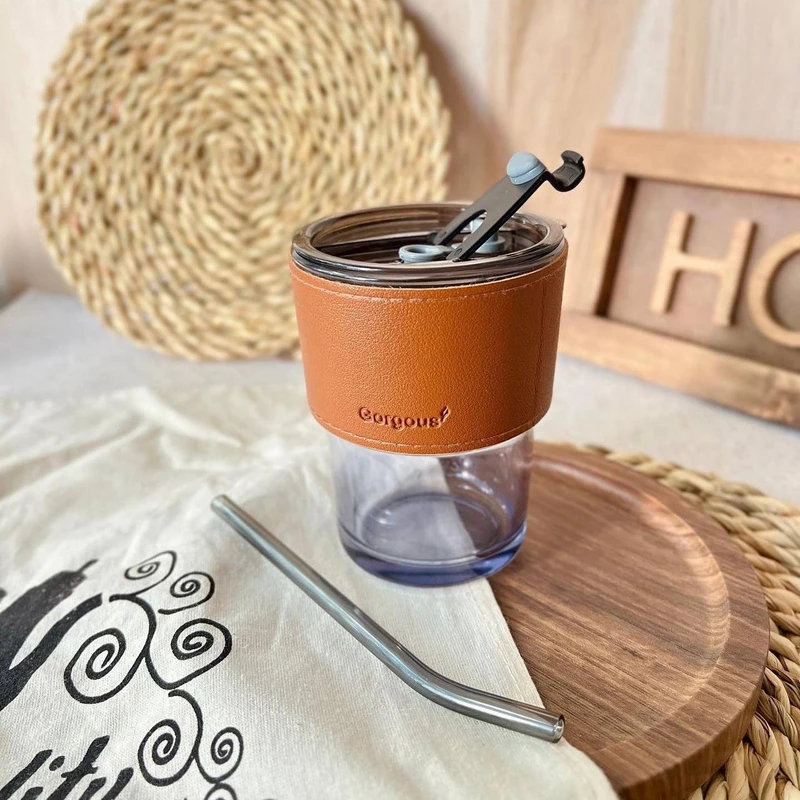 ماگ شیشه ای چرمی نیدار - Image 3