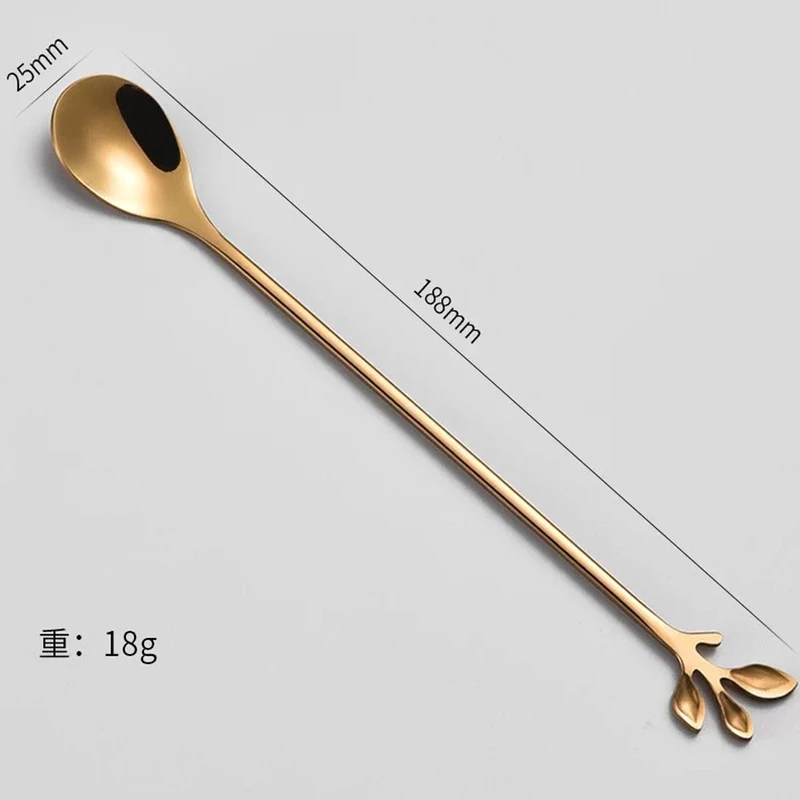 قاشق شربت خوری مدل برگ 6 عددی - Image 3