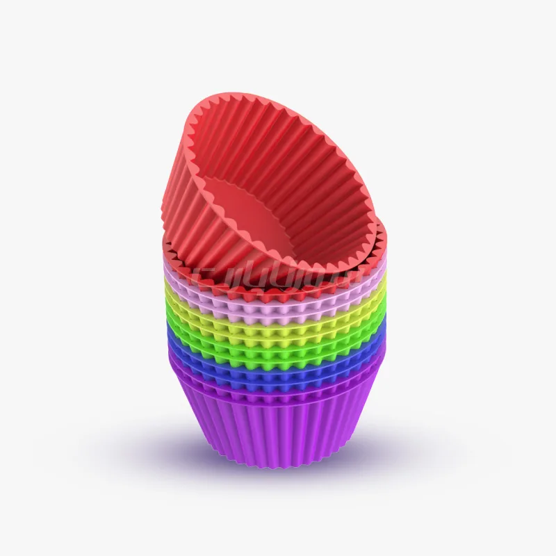 قالب کاپ کیک رنگین کمانی